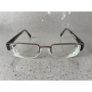 Manhattan MDX S3271 Eyeglasses Frames ONLY 46-19-135 10 Half Rim Bronze Brown